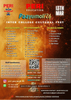 PERI Paayumoli 2K26 Cultural Fest Poster